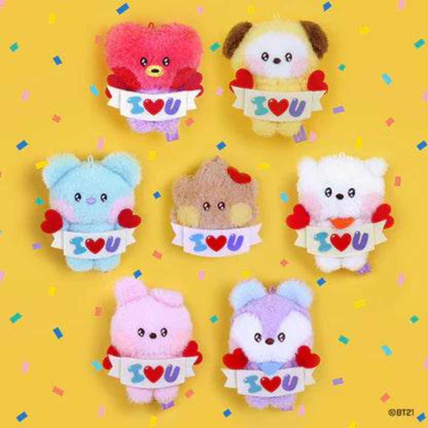 BT21 minini doll keychain (I love u ver)