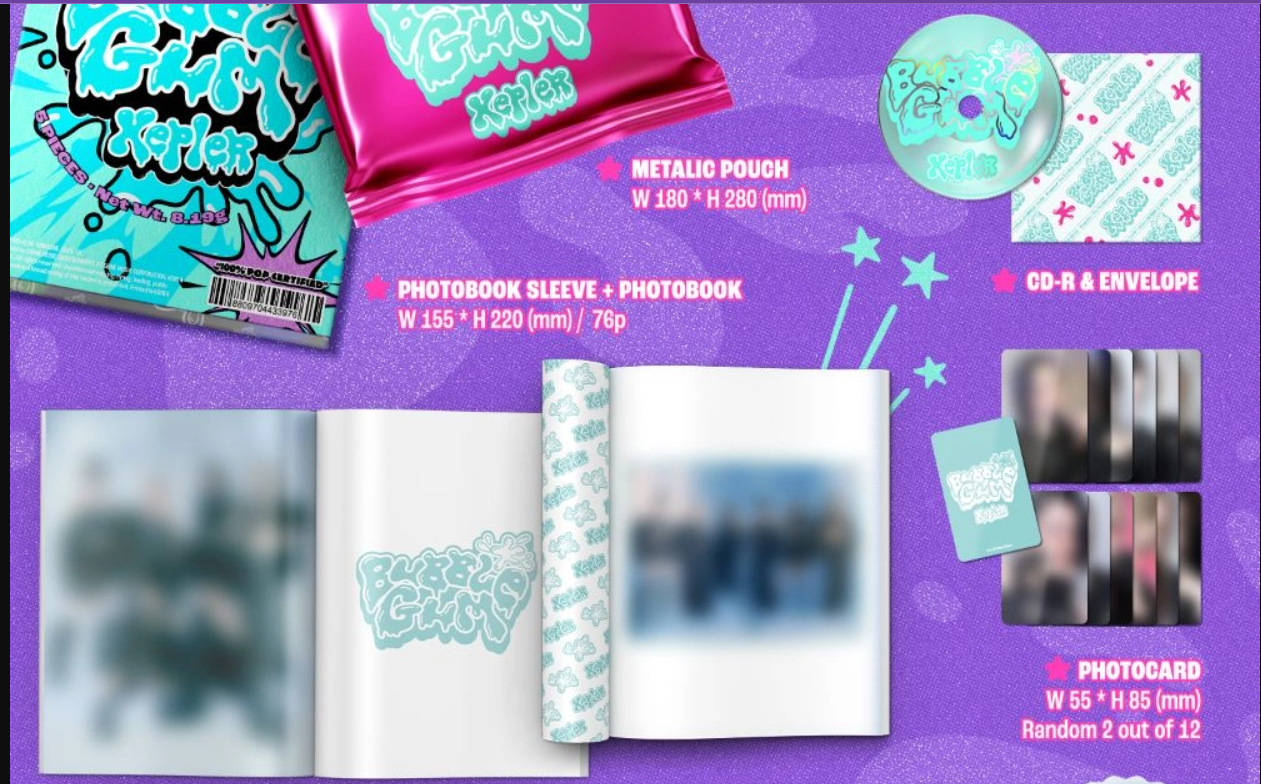 PRE-ORDER Kep1er - 7th Mini Album BUBBLE GUM Gum ver MAKESTAR/EVERLINE POB