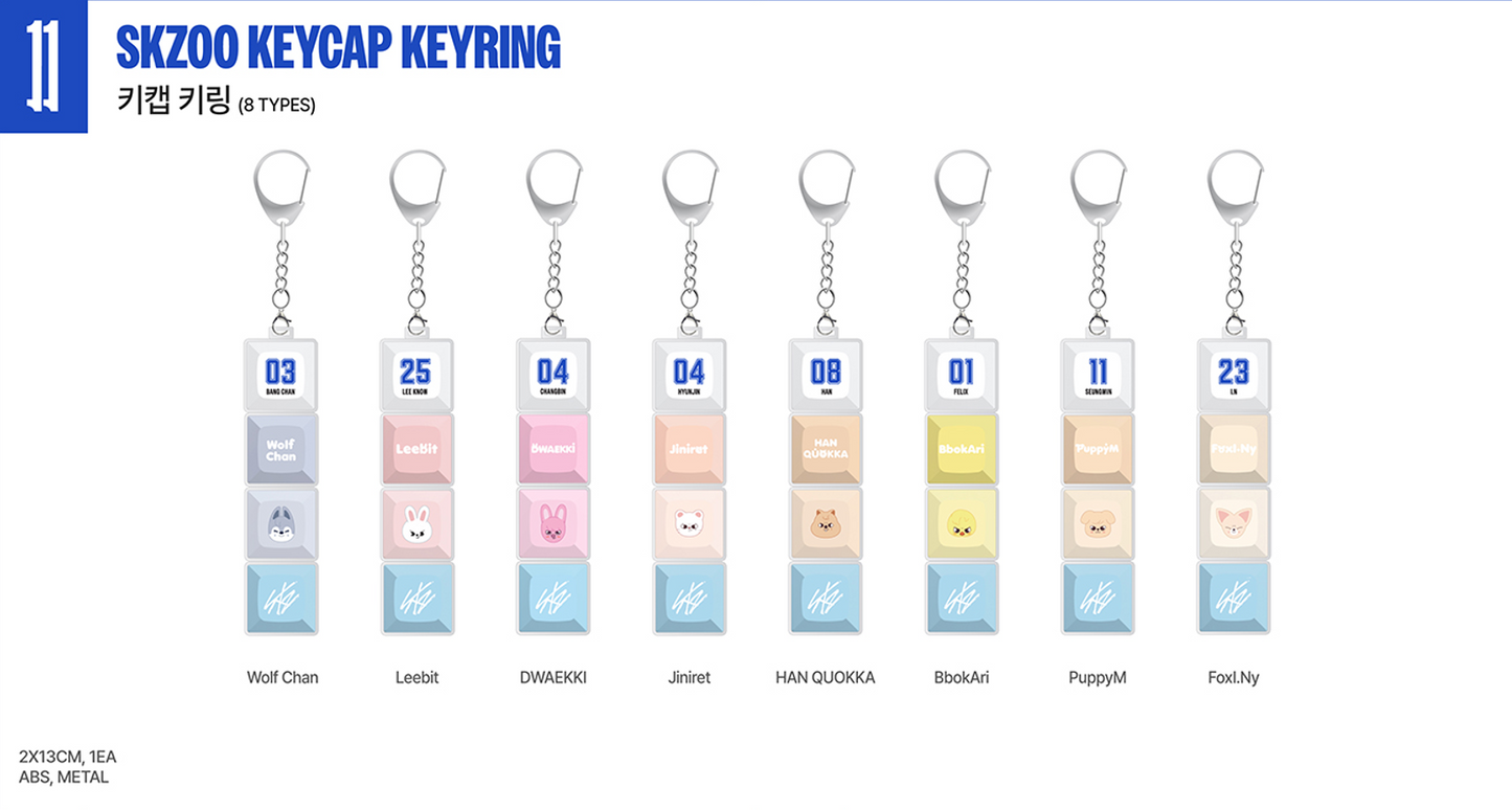 Stray Kids Karma SKZOO KEYCAP KEYRING