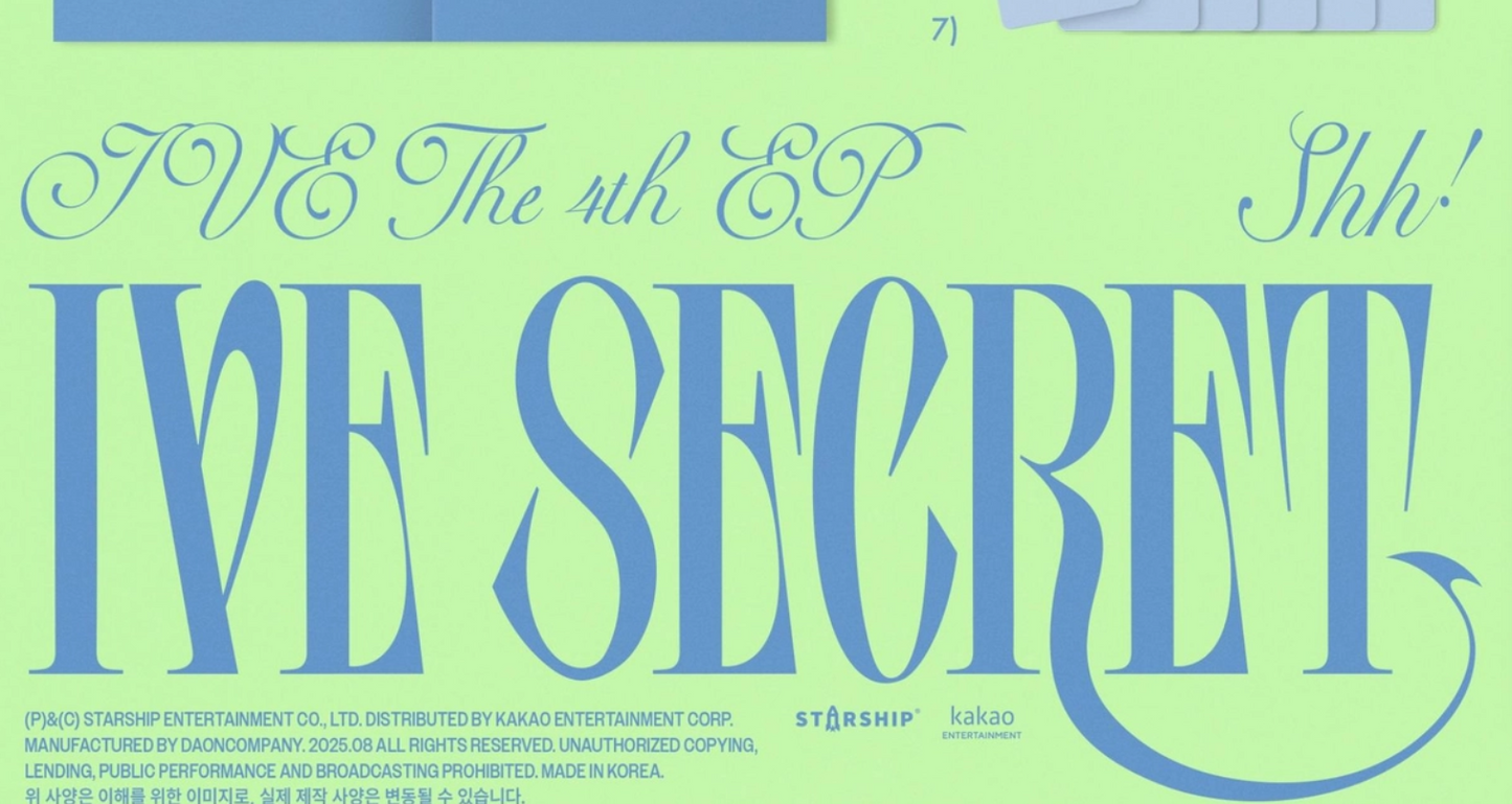 PRE-ORDER: IVE - 4th Mini Album IVE SECRET com POB