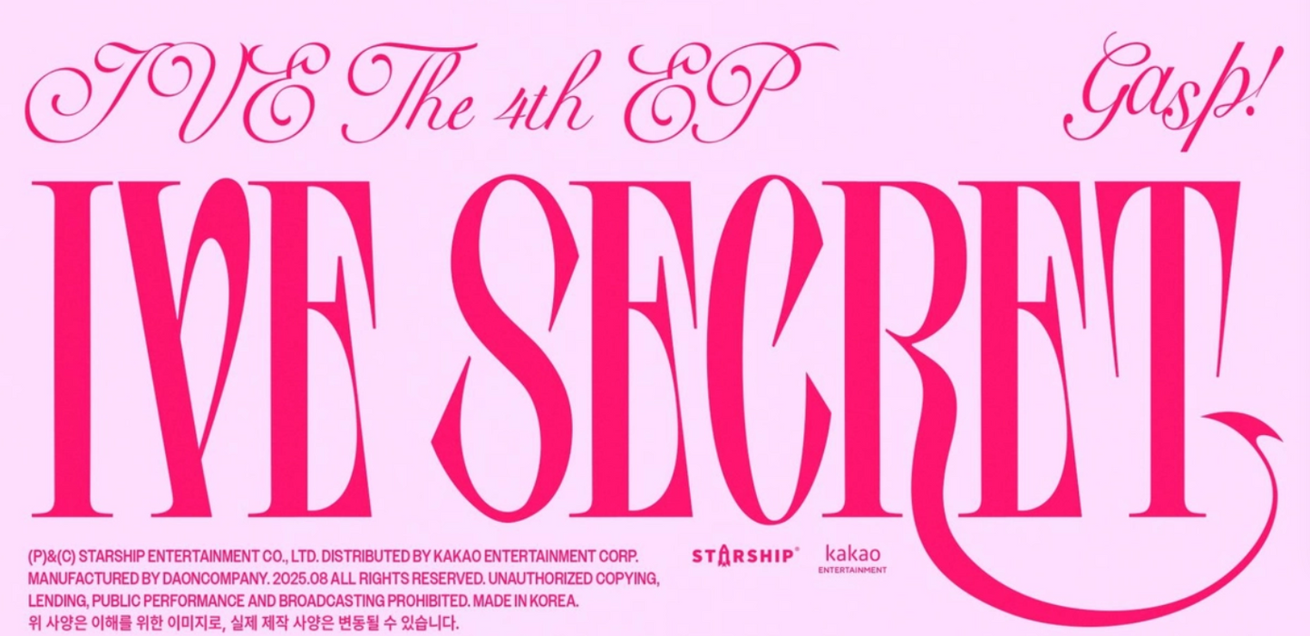 PRE-ORDER: IVE - 4th Mini Album IVE SECRET com POB