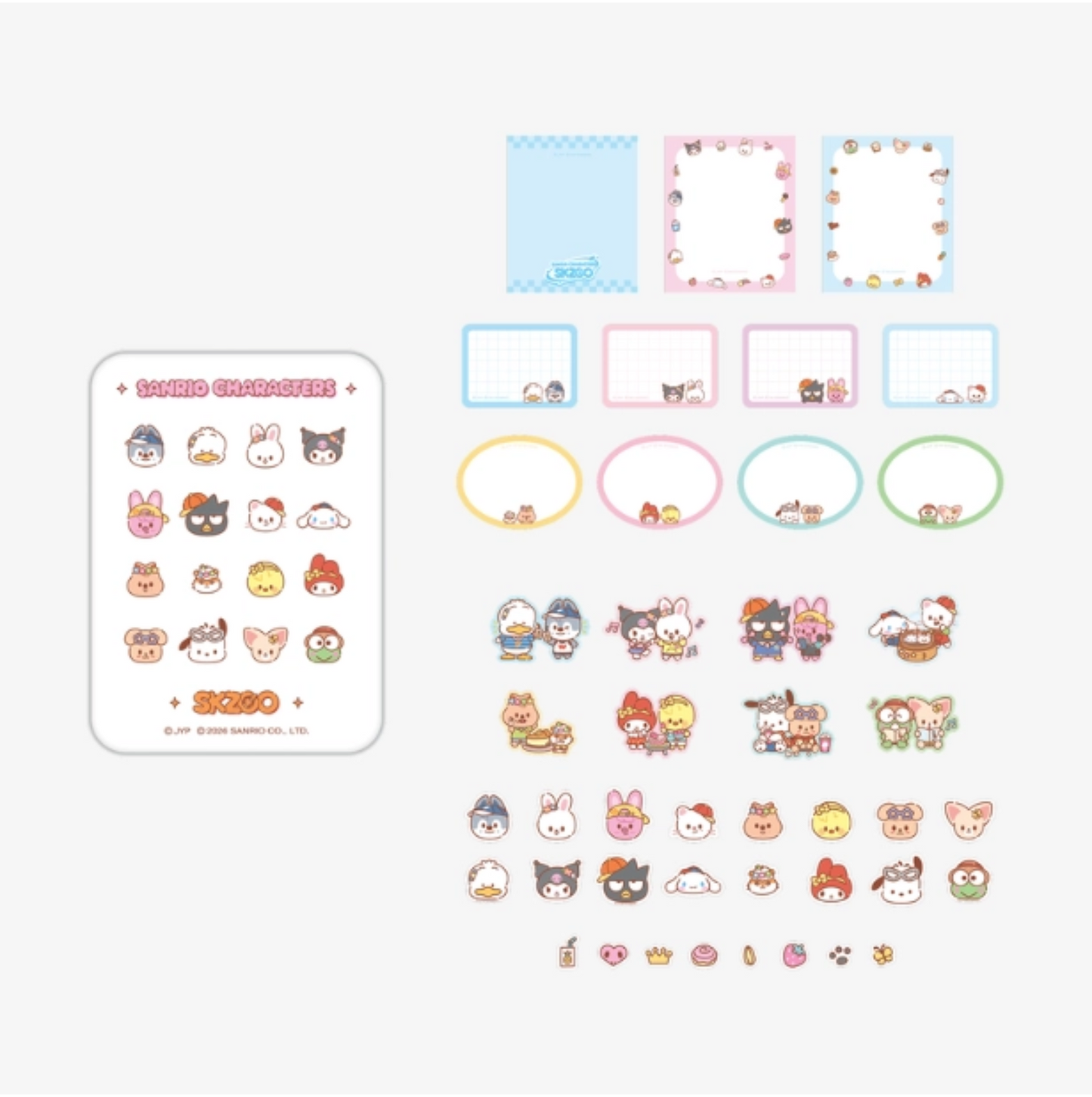 PRE-ORDER: SKZOO X SANRIO CHARACTERS - TIN CASE STICKY NOTE SET