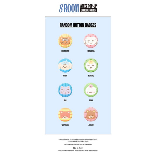 ATEEZ - 8ROOM MD RANDOM BUTTON BADGES