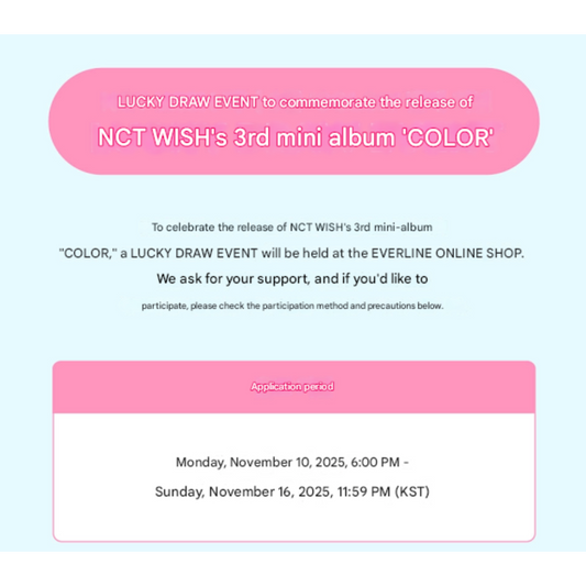(LUCKY DRAW) NCT WISH - 3rd Mini Album COLOR (Jewel Case Ver.)