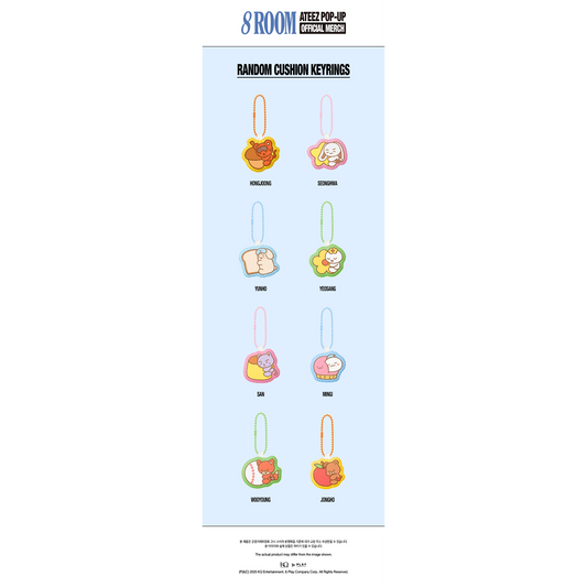 ATEEZ - 8ROOM MD RANDOM CUSHION KEYRINGS