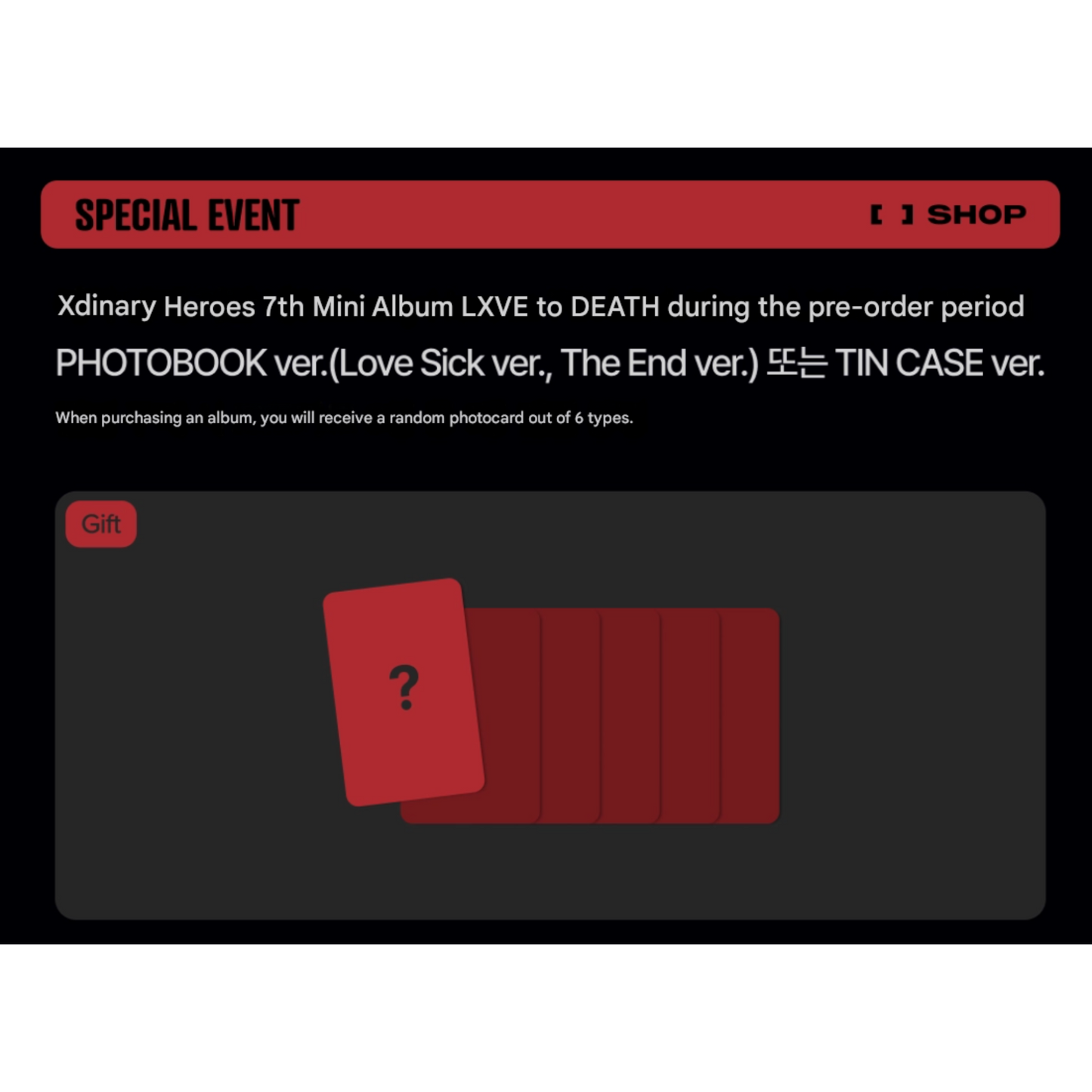 (POB) Xdinary Heroes - 7th Mini Album Lxve to Death (Photobook ver.)