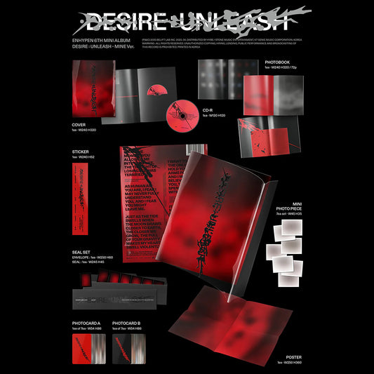 ENHYPEN - DESIRE : UNLEASH [MAKE Ver. / YOU Ver. / MINE Ver.]