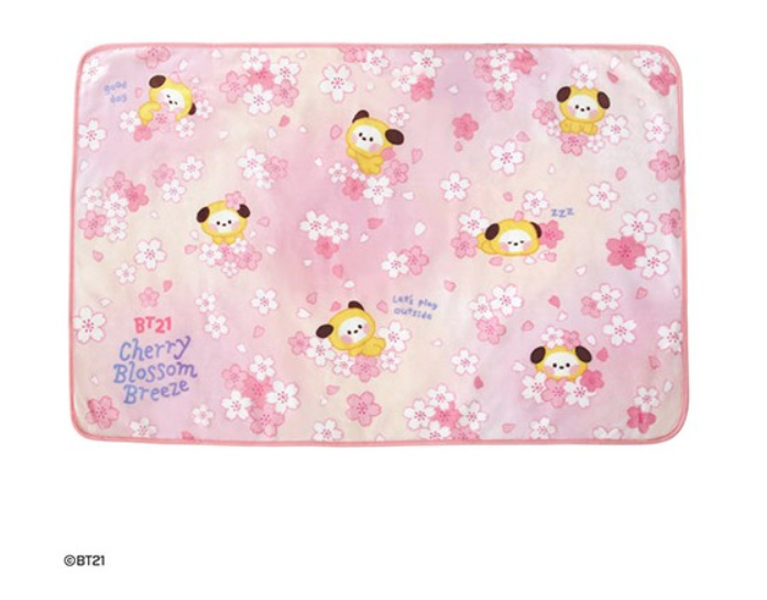 BT21_Minnie_Blanket_Cherry Blossom Chimmy