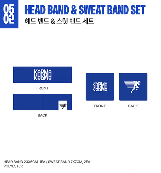 Stray Kids Karma HEAD BAND & SWEAT BAND SET