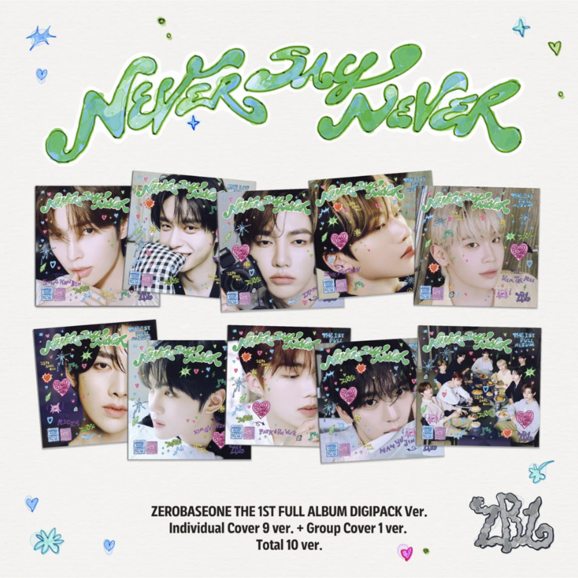 Zerobaseone The First Full Album Never Say Never (digipack Ver