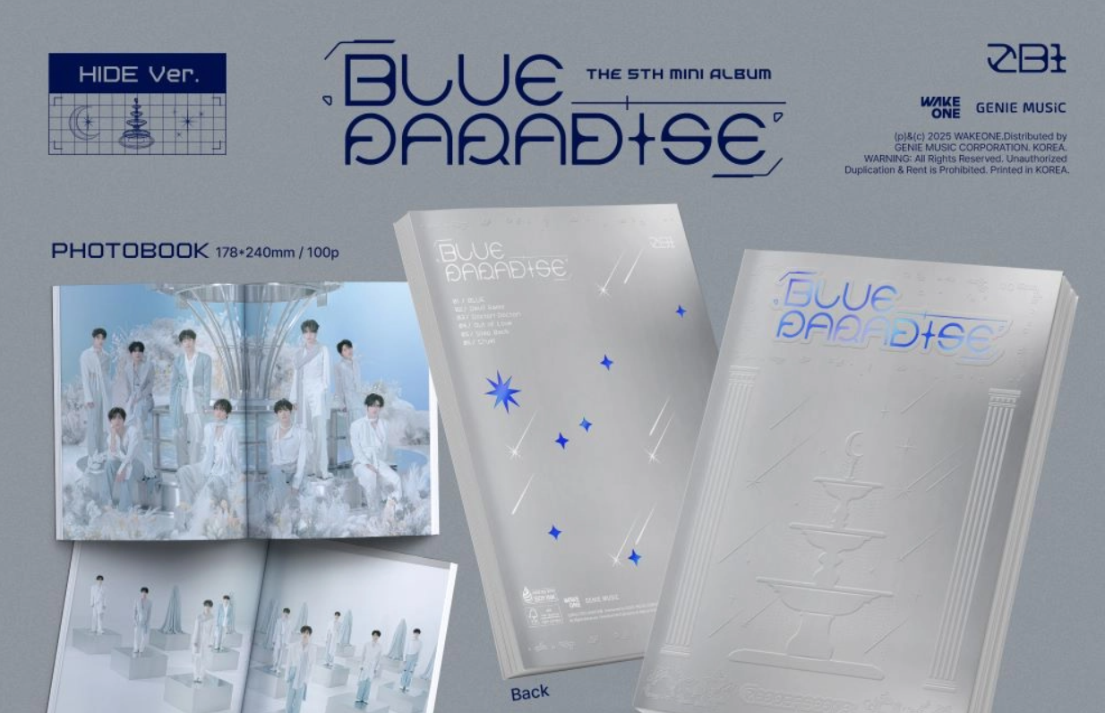 PRE-ORDER: ZEROBASEONE - 5th Mini Album BLUE PARADISE (hide/seek ver)