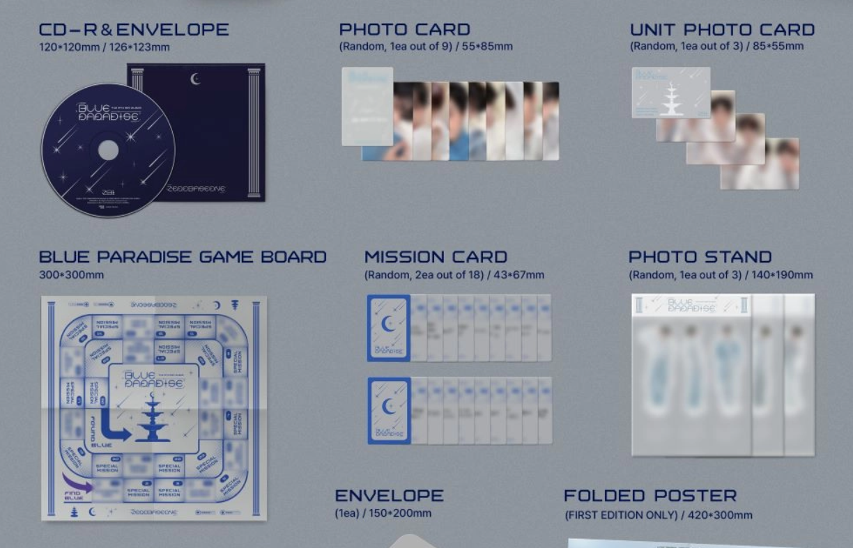 PRE-ORDER: ZEROBASEONE - 5th Mini Album BLUE PARADISE (hide/seek ver)