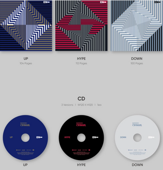 Pre-order: ENHYPEN - [BORDER : CARNIVAL] (UP / HYPE / DOWN Ver.)