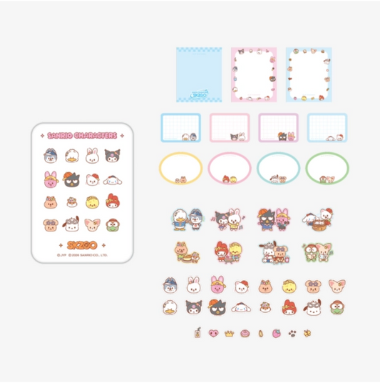 PRE-ORDER: SKZOO X SANRIO CHARACTERS - TIN CASE STICKY NOTE SET