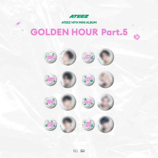 ATEEZ GOLDEN HOUR : Part.5 MD POP-UP STORE CAN BADGE SET