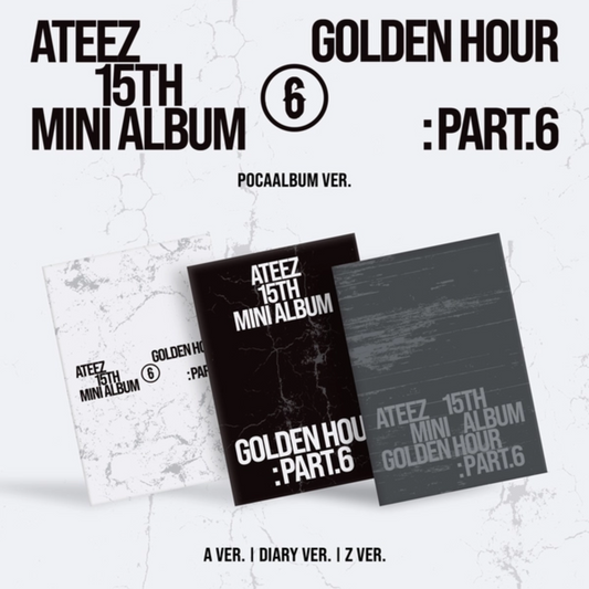 PRE-ORDER: ATEEZ - 15th Mini Album GOLDEN HOUR : Part.6 (POCAALBUM)