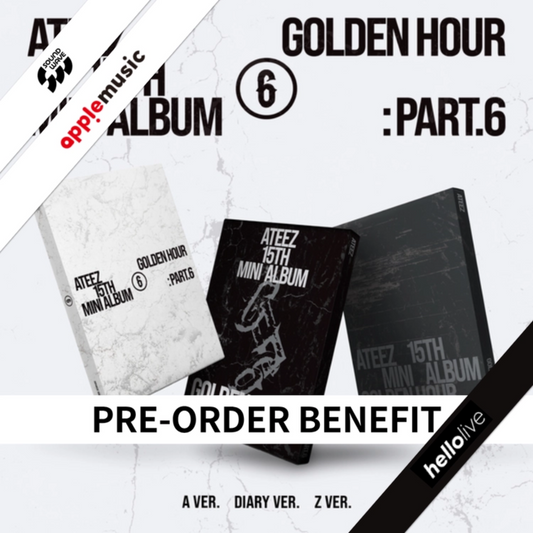 PRE-ORDER com POB: ATEEZ - 15th Mini Album GOLDEN HOUR : Part.6
