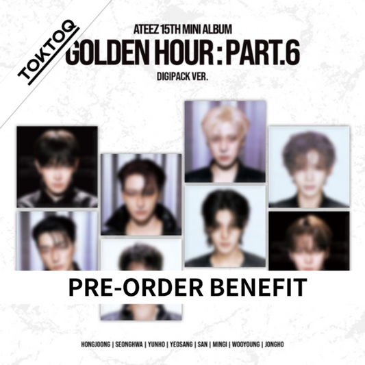 PRE-ORDER com TOKTOQ POB ATEEZ - 15th Mini Album GOLDEN HOUR (digipack set)