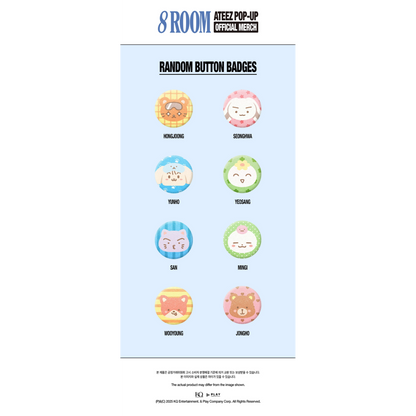 ATEEZ - 8ROOM MD RANDOM BUTTON BADGES