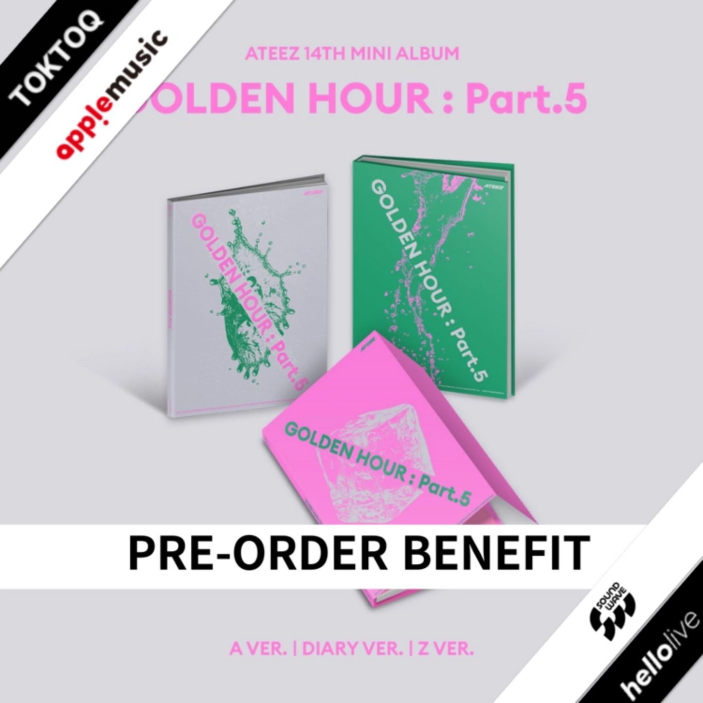 PRE-ORDER: (POB) ATEEZ - 14th Mini Album [GOLDEN HOUR : Part.5]