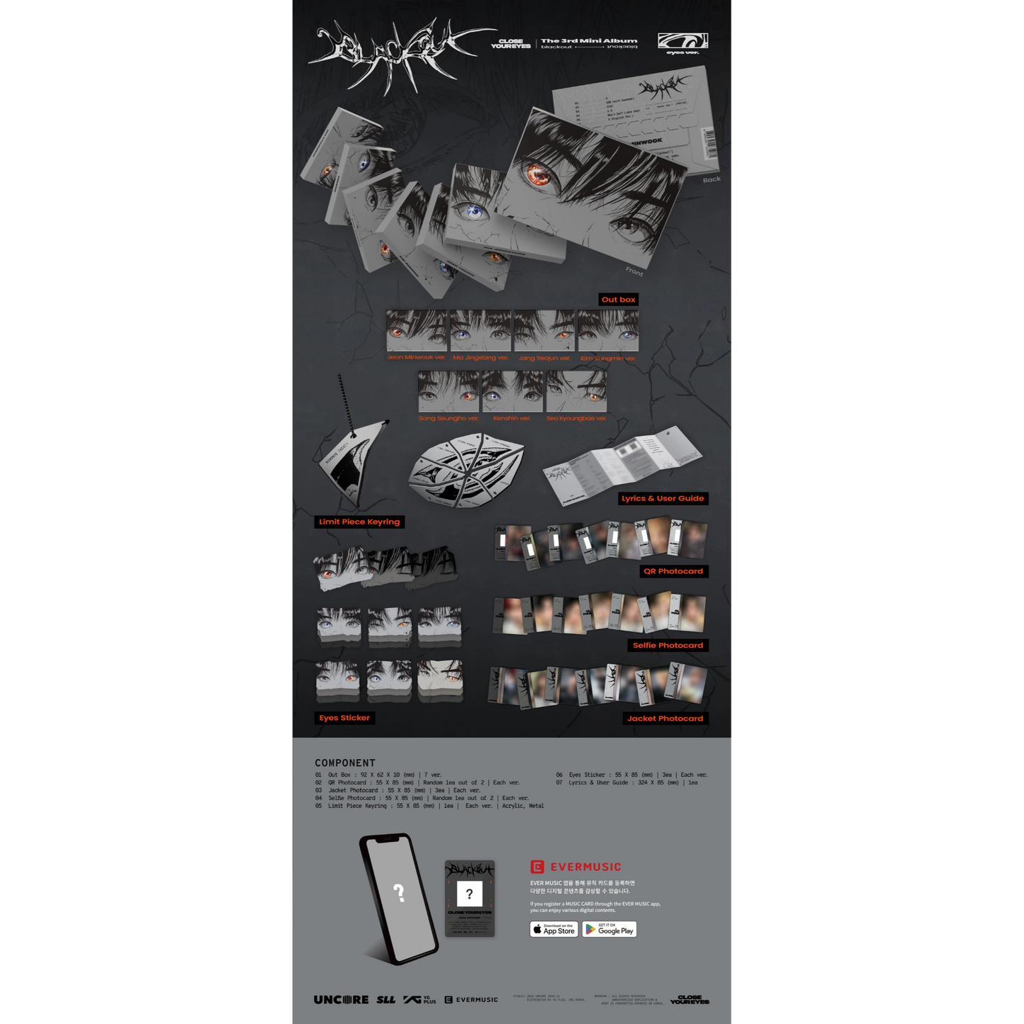 CLOSE YOUR EYES - 3rd Mini Album blackout (eyes Ver.)