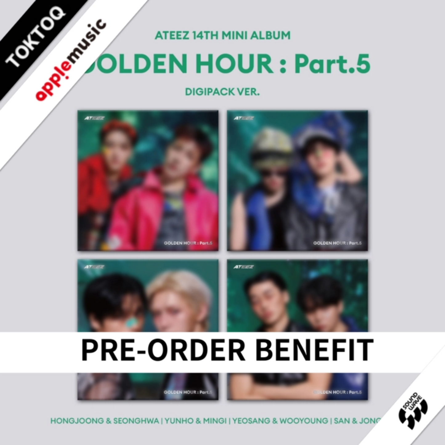 PRE-ORDER: (POB) ATEEZ - 14th Mini Album [GOLDEN HOUR : Part.5] (DIGIPACK UNIT VER.)