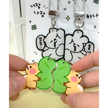 Manet porta-chaves de duas partes