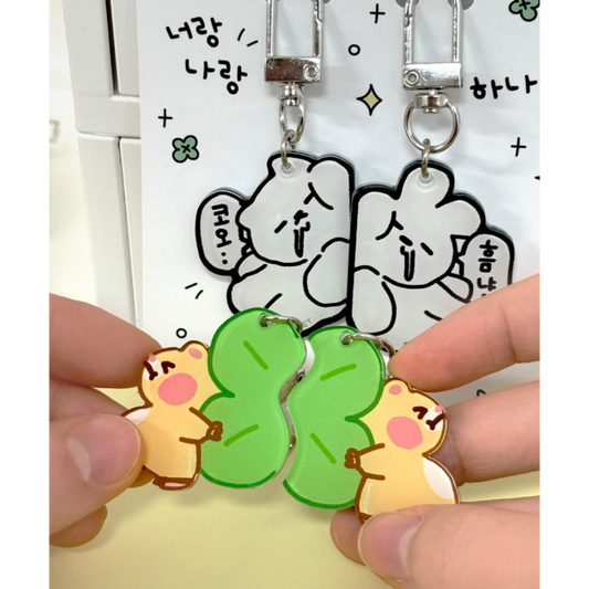 Manet porta-chaves de duas partes