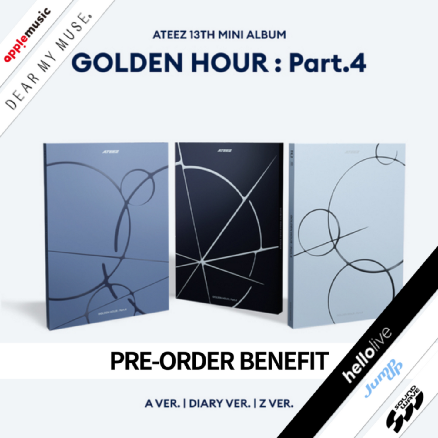 (POB) ATEEZ - 13th Mini Album GOLDEN HOUR : Part.4
