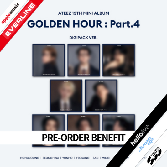 (POB) ATEEZ - 13th Mini Album GOLDEN HOUR : Part.4 (DIGIPACK Ver.)