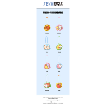 ATEEZ - 8ROOM MD RANDOM CUSHION KEYRINGS