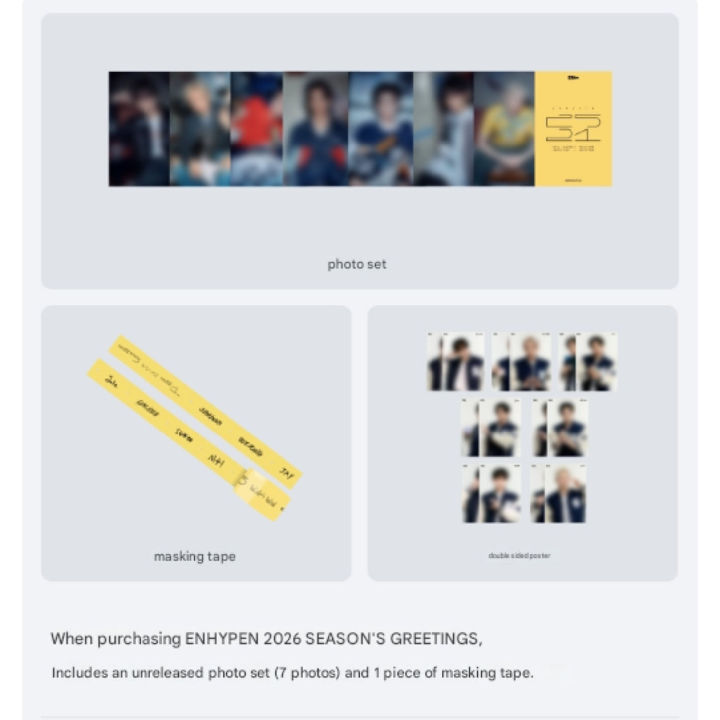 ENHYPEN - 2026 SEASON'S GREETINGS (com POB weverse)