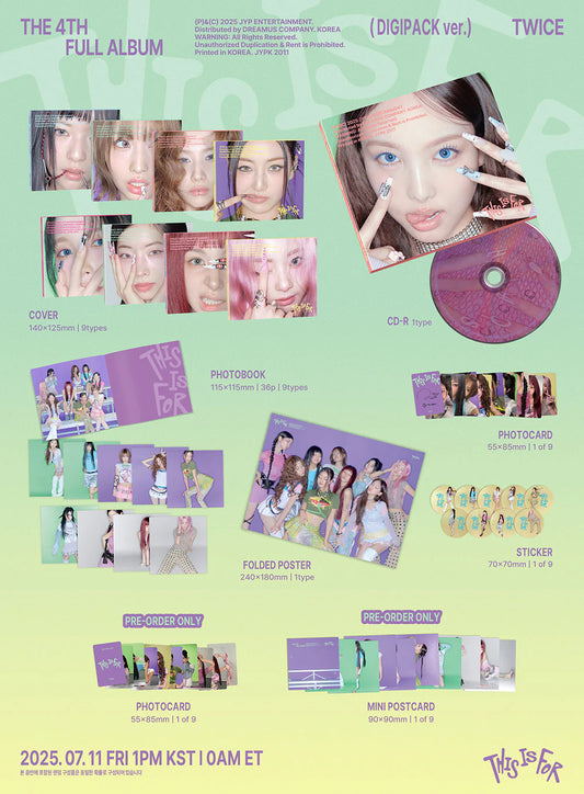 Pre-Order: TWICE THIS IS FOR (DIGIPACK ver.)